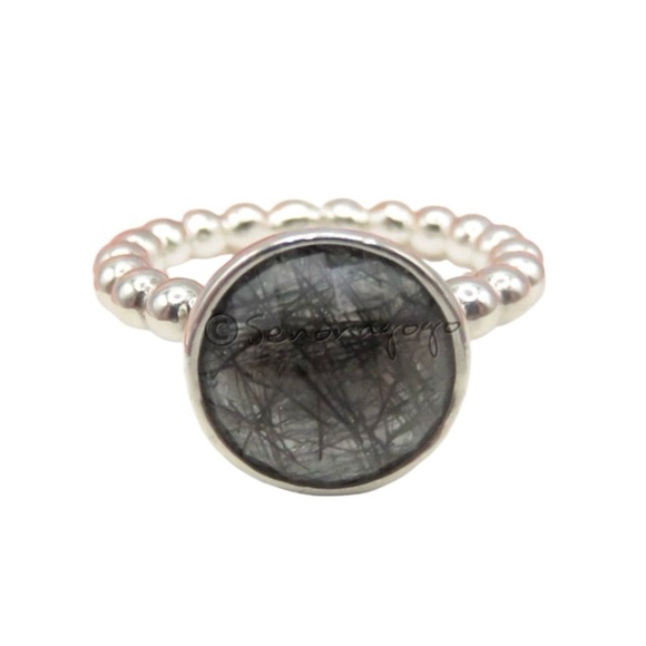 Pandora Jewelry - Pandora dark enchantment rutile quartz bubble ring size 7
